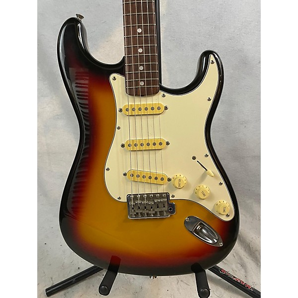 Used Squier Used Squier Standard Stratocaster 3 Tone Sunburst Solid Body Electric Guitar