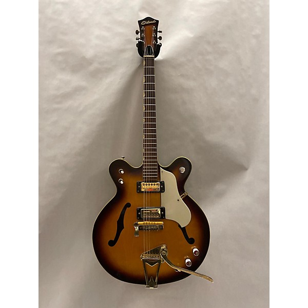 Used Orlando Used Orlando Gretsch Style Semi Hollow 3 Tone Sunburst Hollow Body Electric Guitar