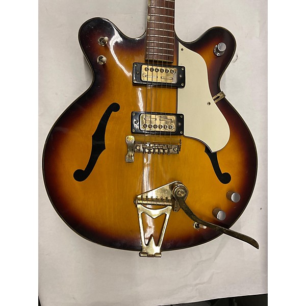 Used Orlando Used Orlando Gretsch Style Semi Hollow 3 Tone Sunburst Hollow Body Electric Guitar