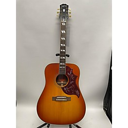 Used Epiphone Used 2023 Epiphone Inspired By Gibson Hummingbird Aged Cherry Sunburst Acoustic Electric Guitar