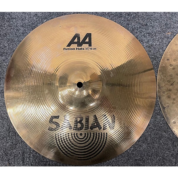 Used SABIAN Used SABIAN 14in AA Fusion Hi Hat Pair Cymbal