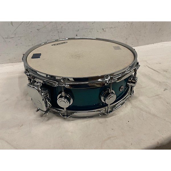 Used DW Used 2000s DW Black Badge All-Maple Snare Drum Turquoise