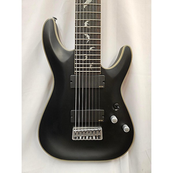 Used Schecter Guitar Research Used Schecter Guitar Research Damien Platinum 8 String Satin Black Solid Body Electric Guitar