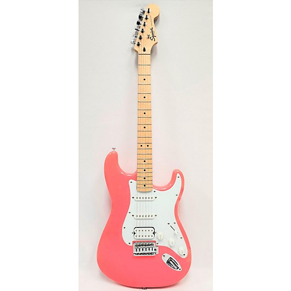 Used Squier Used Squier Stratocaster HSS Atomic Pink Solid Body Electric Guitar