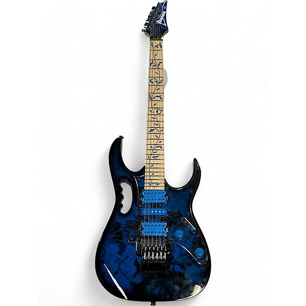 Used Ibanez Used Ibanez JEM77P Steve Vai Signature Blue Floral Pattern Solid Body Electric Guitar