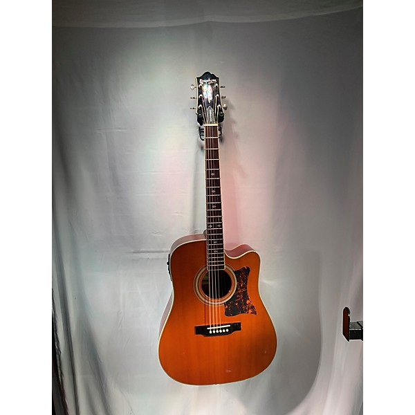 Used Epiphone Used Epiphone DR500MCE Masterbuilt Natural Acoustic Electric Guitar