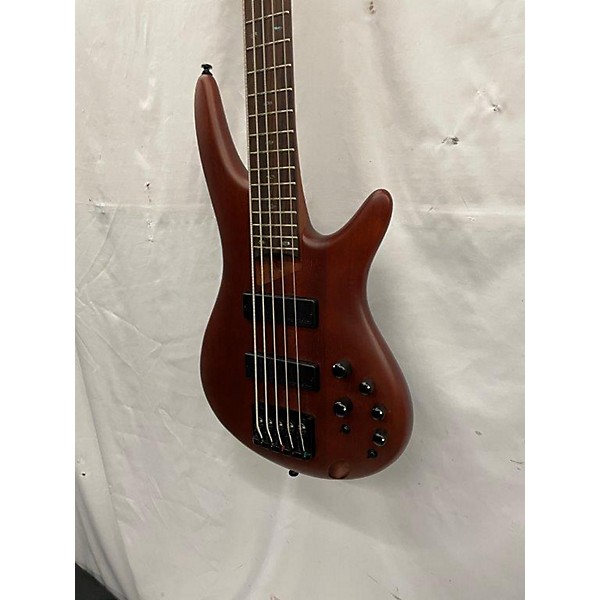 Used Ibanez Used Ibanez SR505E 5 String Brown Mahogany Electric Bass Guitar