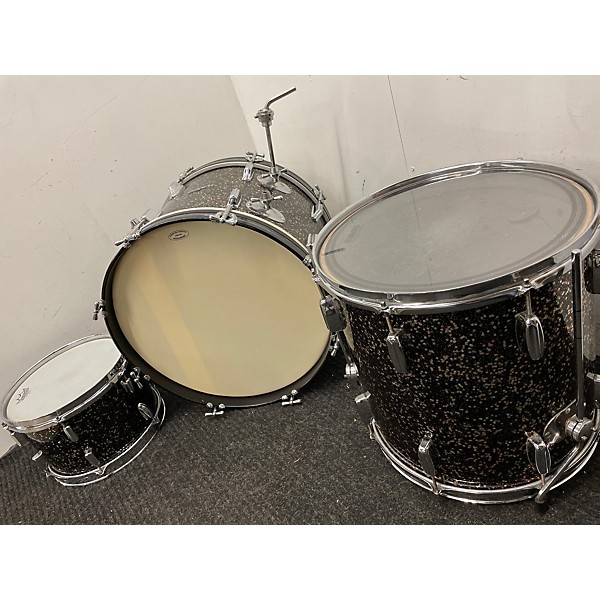 Vintage 1960s Rogers 3 Piece Holiday Kit Mardi Gras Drum Kit