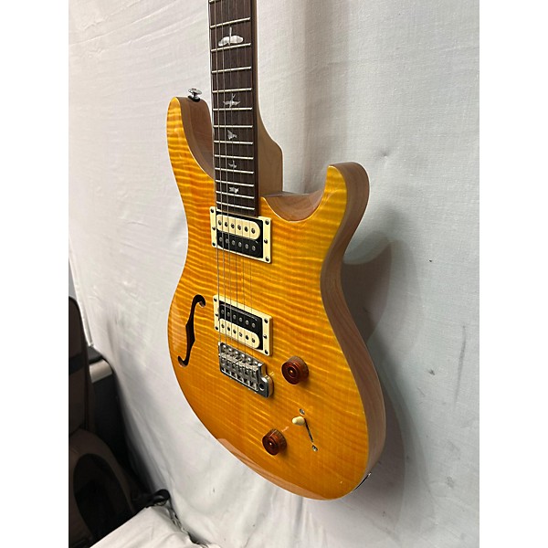 Used PRS Used PRS SE Custom 22 Semi-Hollowbody Vintage Yellow Hollow Body Electric Guitar