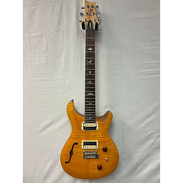 Used PRS Used PRS SE Custom 22 Semi-Hollowbody Vintage Yellow Hollow Body Electric Guitar