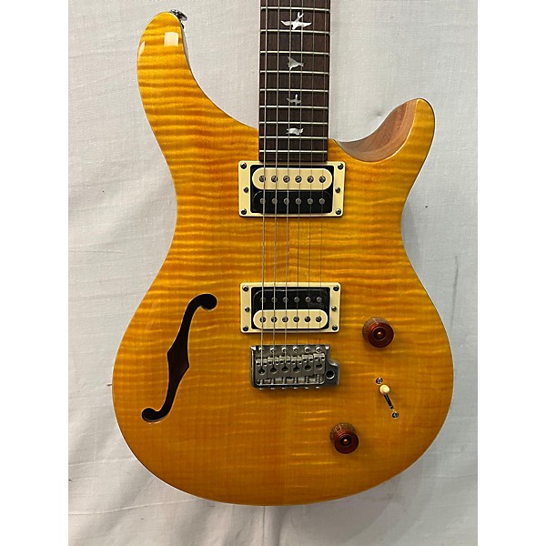 Used PRS Used PRS SE Custom 22 Semi-Hollowbody Vintage Yellow Hollow Body Electric Guitar