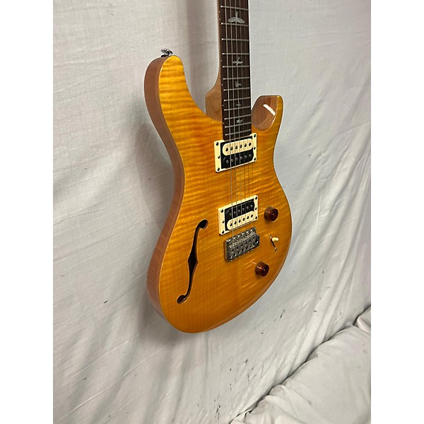 Used PRS Used PRS SE Custom 22 Semi-Hollowbody Vintage Yellow Hollow Body Electric Guitar