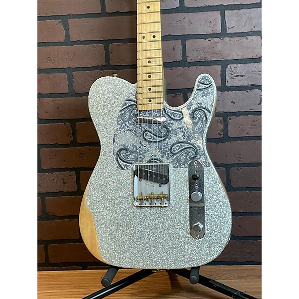 Used Fender Used Fender Brad Paisley Road Worn Telecaster Silver Sparkle Solid Body Electric Guitar