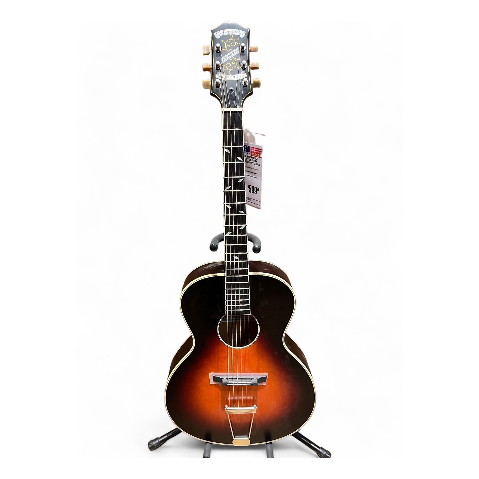 Used Epiphone Used Epiphone Masterbuilt Century Collection Zenith Tobacco  Burst Acoustic Guitar Tobacco Burst | Guitar Center