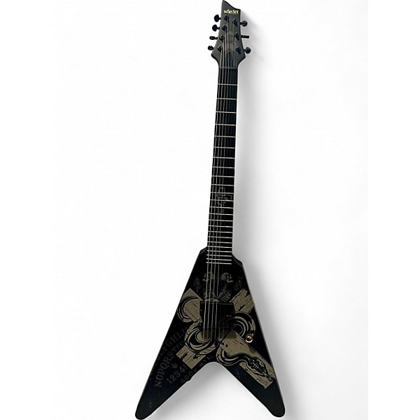 Used Schecter Guitar Research Chris Howorth V-7 Snake Cross Satin Black Solid Body Electric Guitar,Specials : American Fashion Style Bags On Sale