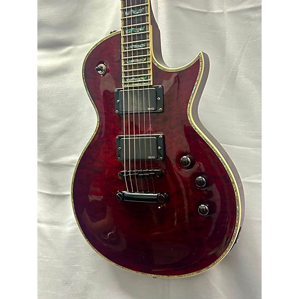 Used ESP Used ESP LTD EC1000 Deluxe Red Solid Body Electric Guitar