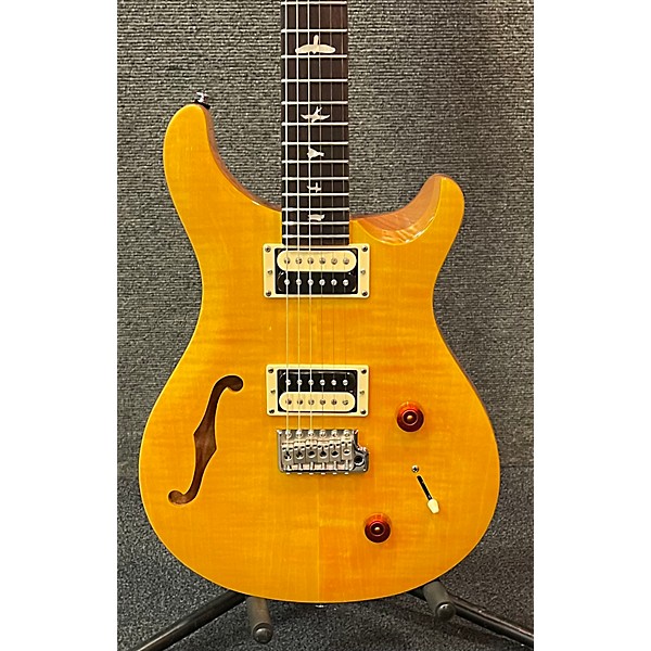 Used PRS Used PRS SE Custom 22 Semi-Hollowbody Yellow Flame Hollow Body Electric Guitar