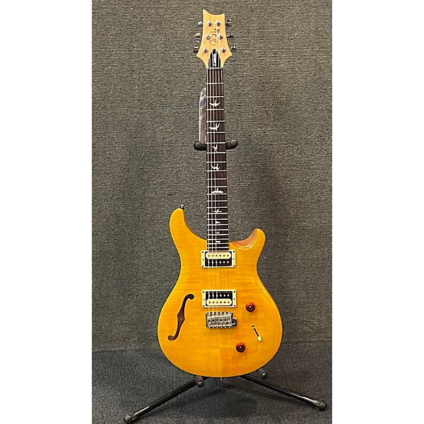 Used PRS Used PRS SE Custom 22 Semi-Hollowbody Yellow Flame Hollow Body Electric Guitar