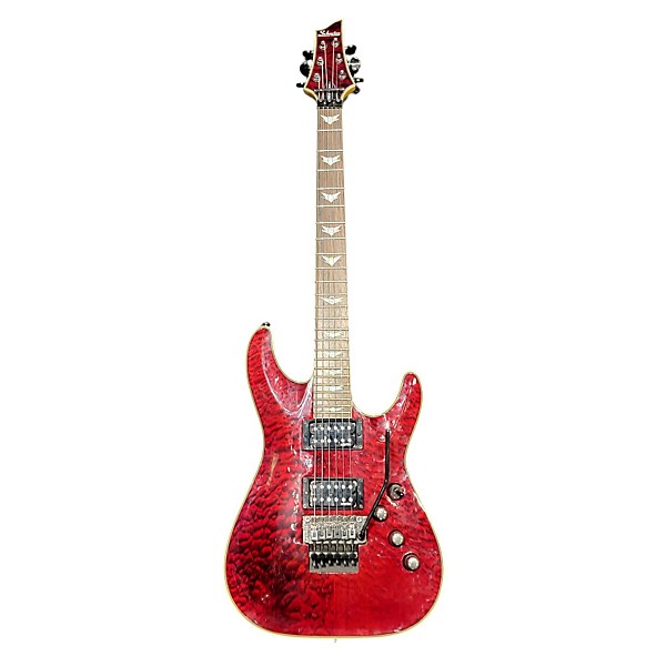 Used Schecter Guitar Research Used Schecter Guitar Research Omen Extreme 6 Floyd Rose Trans Red Solid Body Electric Guitar