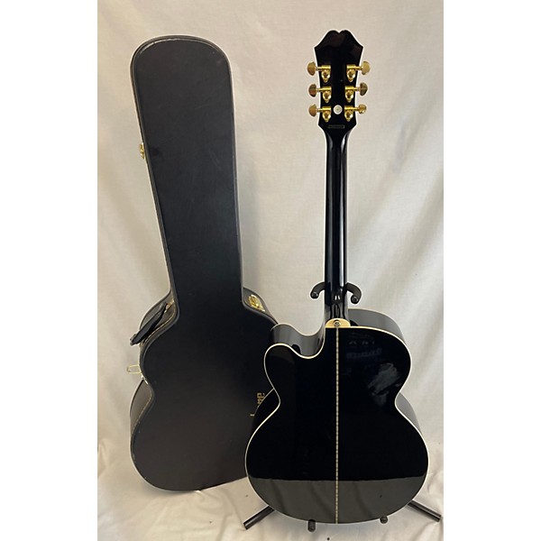 Used Epiphone Used Epiphone EJ200SCE Black Acoustic Electric Guitar