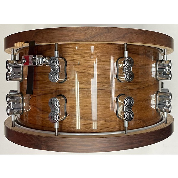 Used PDP by DW Used PDP By DW 7.5X14 PDP By DW Limited-Edition Dark Stain Maple And Walnut Snare With Walnut Hoops Drum Da...