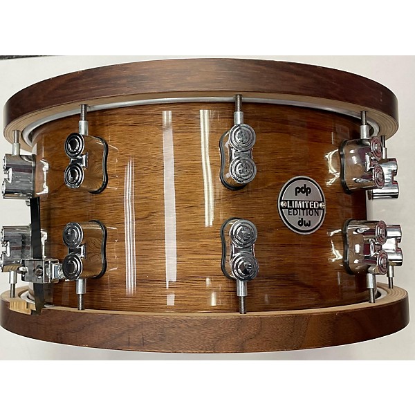 Used PDP by DW Used PDP By DW 7.5X14 PDP By DW Limited-Edition Dark Stain Maple And Walnut Snare With Walnut Hoops Drum Da...