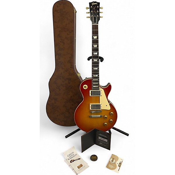 Used 2017 Gibson Custom Shop R8 Les Paul Standard Heritage Cherry Sunburst VOS Solid Body Electric Guitar