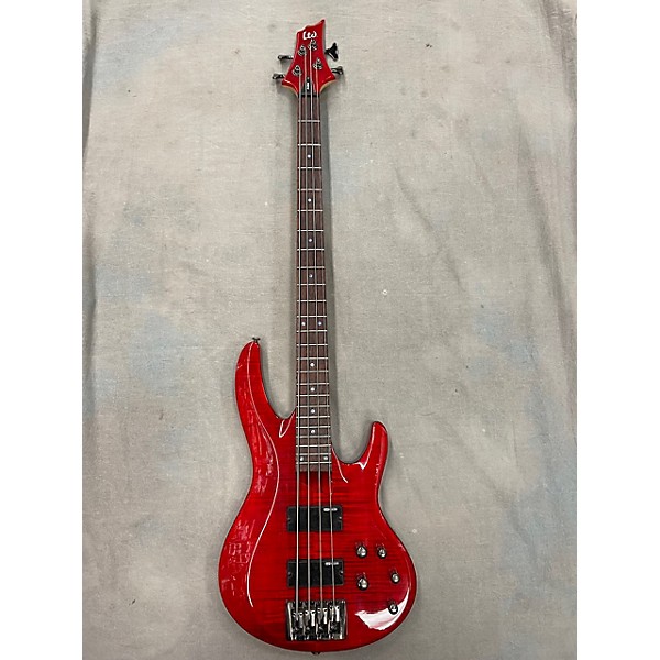 Used ESP Used ESP LTD B204 Crimson Red Trans Electric Bass Guitar