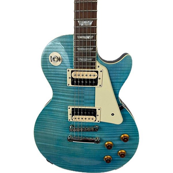 Used Epiphone Les Paul Traditional PRO III PLUS Ocean Blue Solid Body Electric Guitar