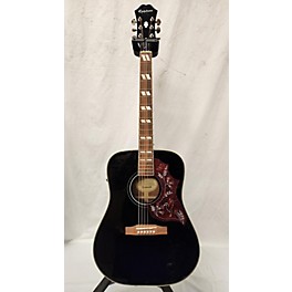 Used Epiphone Used Epiphone Hummingbird Pro Ebony Acoustic Electric Guitar