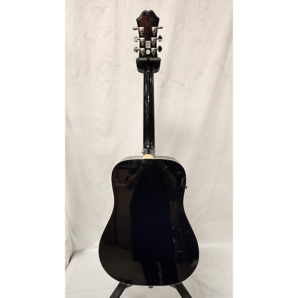 Used Epiphone Used Epiphone Hummingbird Pro Ebony Acoustic Electric Guitar