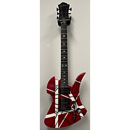 Used B.C. Rich Used B.C. Rich Mockingbird ST Red With Black And White Stripes Solid Body Electric Guitar