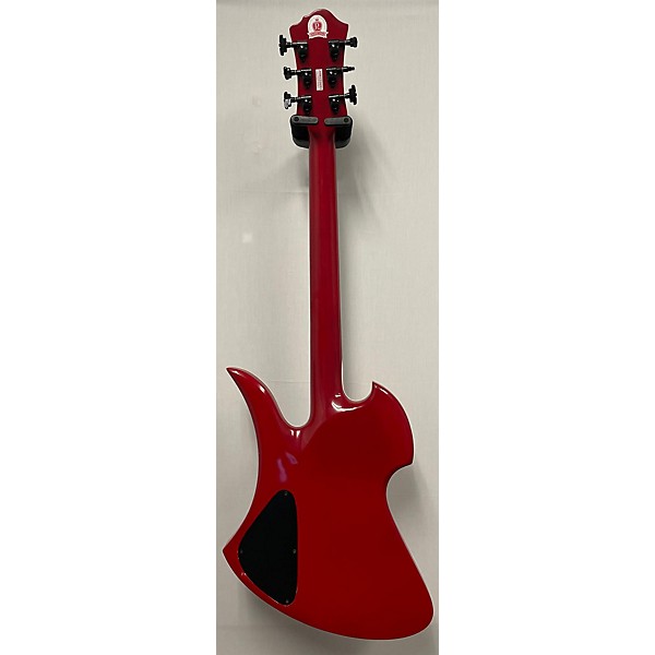 Used B.C. Rich Used B.C. Rich Mockingbird ST Red With Black And White Stripes Solid Body Electric Guitar