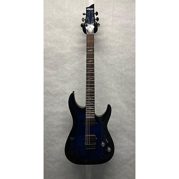 Used Schecter Guitar Research Used Schecter Guitar Research Omen Elite SEE THRU BLUE BURST Solid Body Electric Guitar