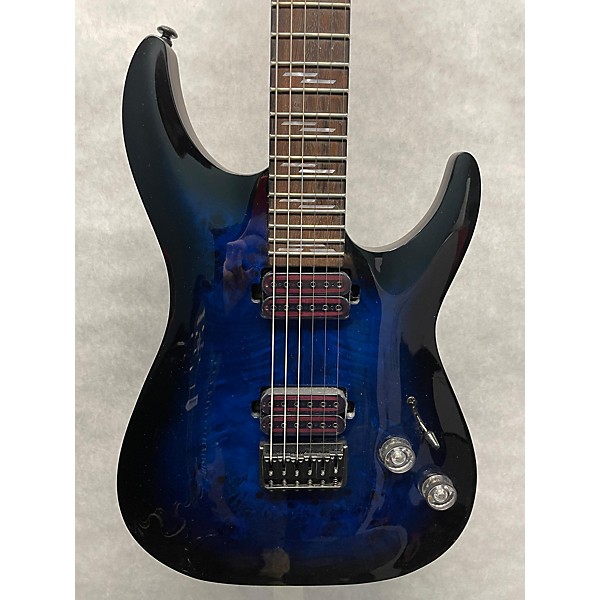 Used Schecter Guitar Research Used Schecter Guitar Research Omen Elite SEE THRU BLUE BURST Solid Body Electric Guitar