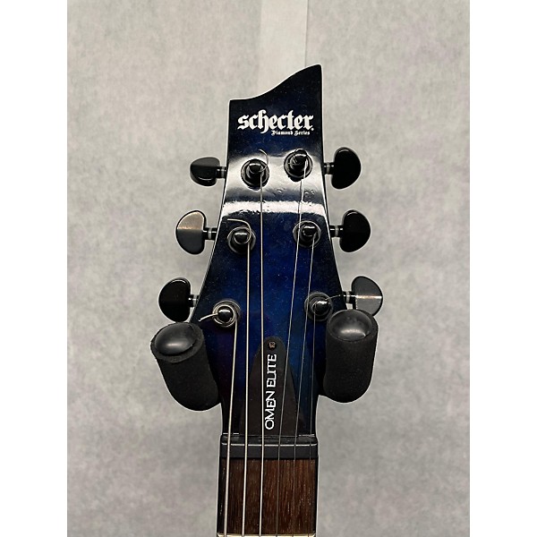 Used Schecter Guitar Research Used Schecter Guitar Research Omen Elite SEE THRU BLUE BURST Solid Body Electric Guitar