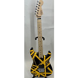 Used EVH Used EVH Striped Series Black And Yellow Solid Body Electric Guitar