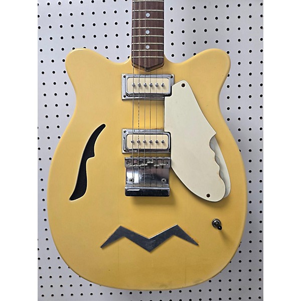 Vintage Vintage 1970s MICROFRETS WANDERER TV Yellow Hollow Body Electric Guitar