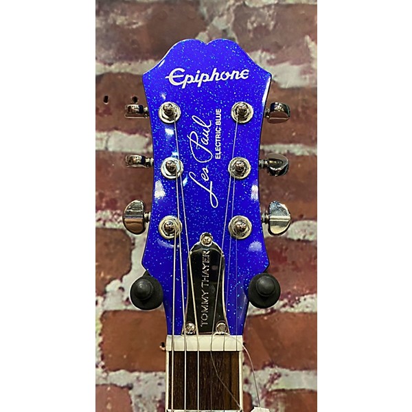 Used Epiphone Used Epiphone Tommy Thayer Les Paul Standard BLUE SPARKLE Solid Body Electric Guitar