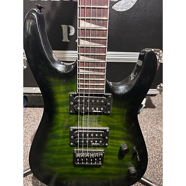 Used Jackson Used Jackson JS32Q Transparent Green Burst Solid Body Electric Guitar