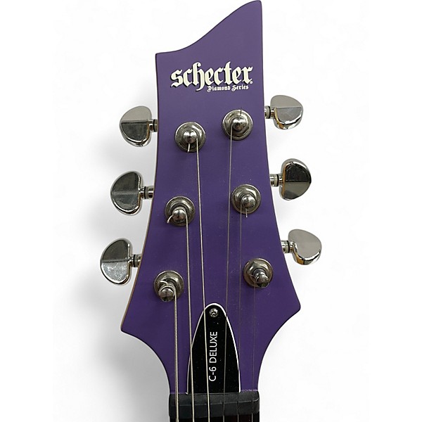 Used Schecter Guitar Research Used Schecter Guitar Research C-6 DELUXE Purple Solid Body Electric Guitar