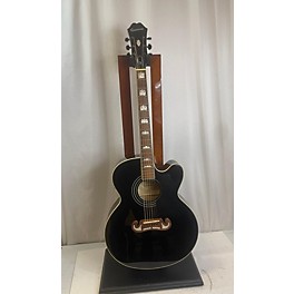 Used Epiphone Used Epiphone EJ200SCE Ebony Acoustic Electric Guitar