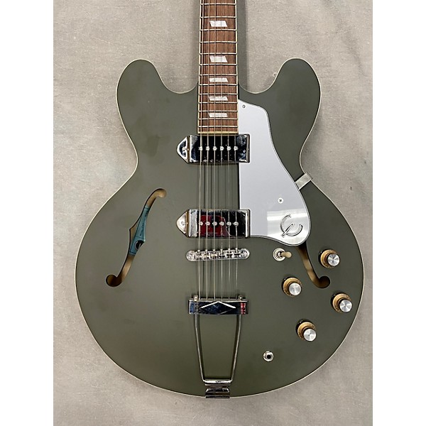 Used Epiphone Used Epiphone Casino Worn OLIVE DRAB Hollow Body Electric Guitar