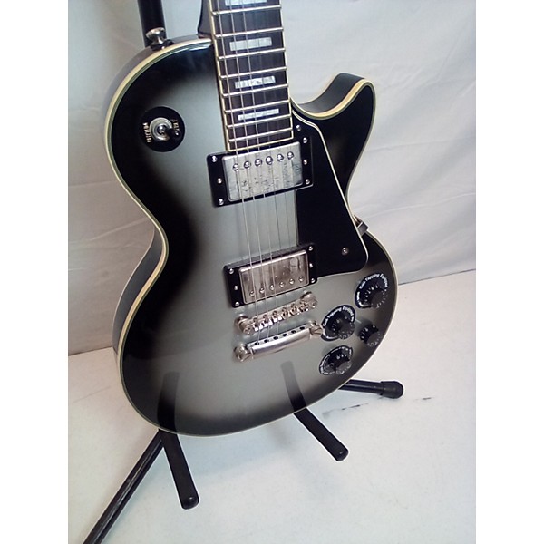 Used Epiphone Used 2015 Epiphone Les Paul Custom Classic Pro Black And Silver Solid Body Electric Guitar