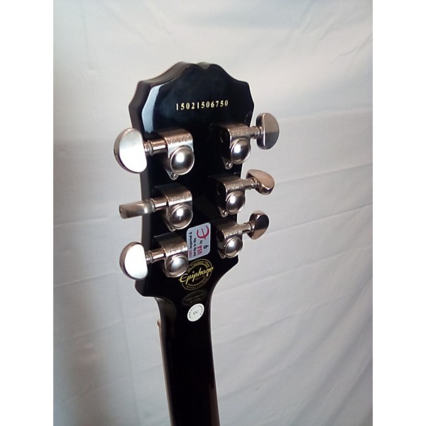 Used Epiphone Used 2015 Epiphone Les Paul Custom Classic Pro Black And Silver Solid Body Electric Guitar