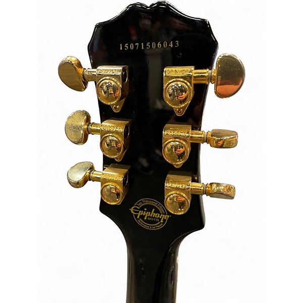 Used Epiphone LTD Ed Bjorn Gelotte les paul custom Ebony Solid Body Electric Guitar