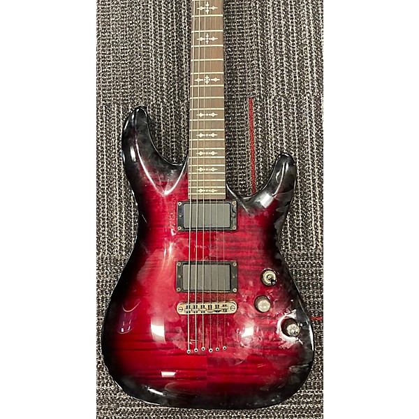 Used Schecter Guitar Research Used Schecter Guitar Research Demon 6 Crimson Burst Solid Body Electric Guitar