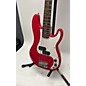 Used Squier Used Squier Mini P Bass Red Electric Bass Guitar