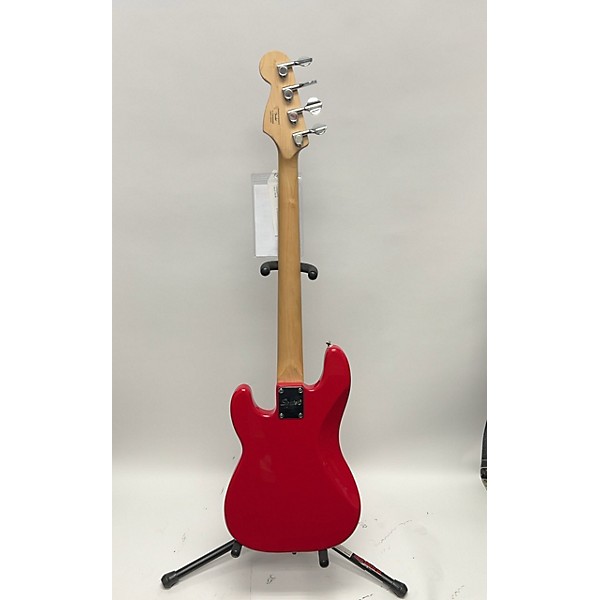 Used Squier Used Squier Mini P Bass Red Electric Bass Guitar