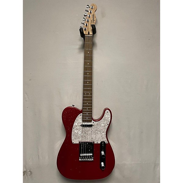 Used Squier Used Squier Telecaster Cherry Sparkle Solid Body Electric Guitar